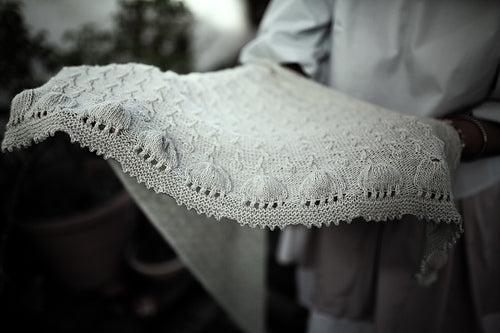 Botanical Lace Triangle Shawl Knitting Pattern
