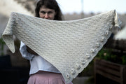 Botanical Lace Triangle Shawl Knitting Pattern
