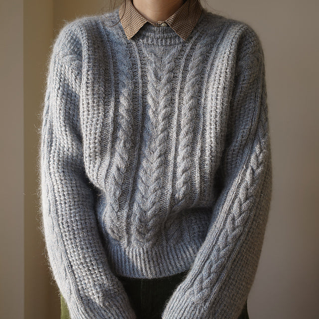 Saddle Cable Sweater Knitting Pattern