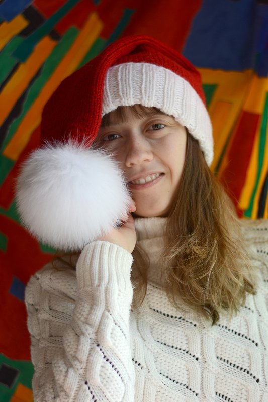 Santa Claus Hat Knitting Pattern