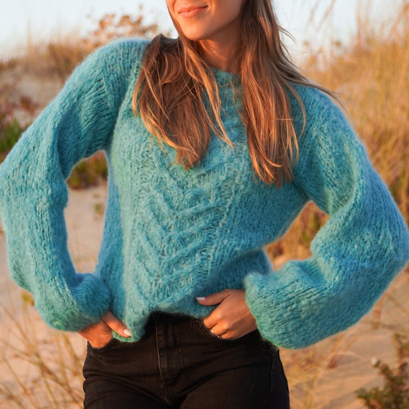 Wave Cable Sweater Knitting Pattern