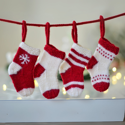 Christmas mini stocking knitting pattern