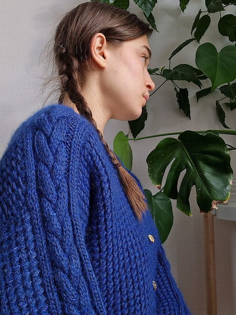 Textured Cable Cardigan Knitting Pattern