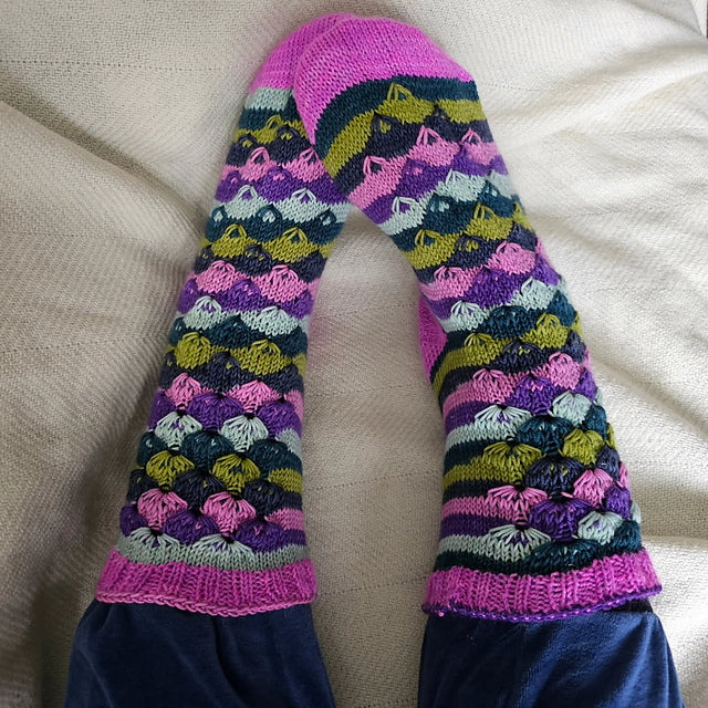Striped Socks  Knitting Pattern