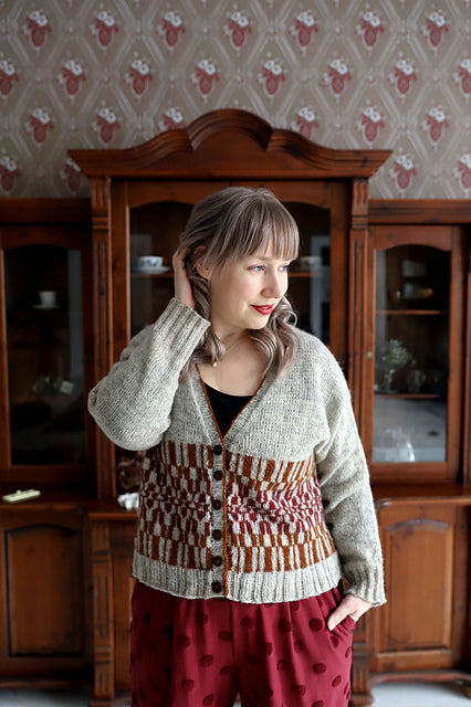 Button Neck Cardigan Knitting Pattern