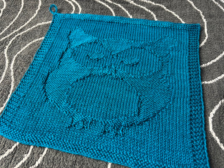 Owl Washcloth Knitting Pattern