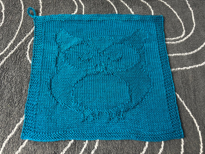 Owl Washcloth Knitting Pattern