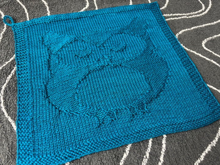 Owl Washcloth Knitting Pattern